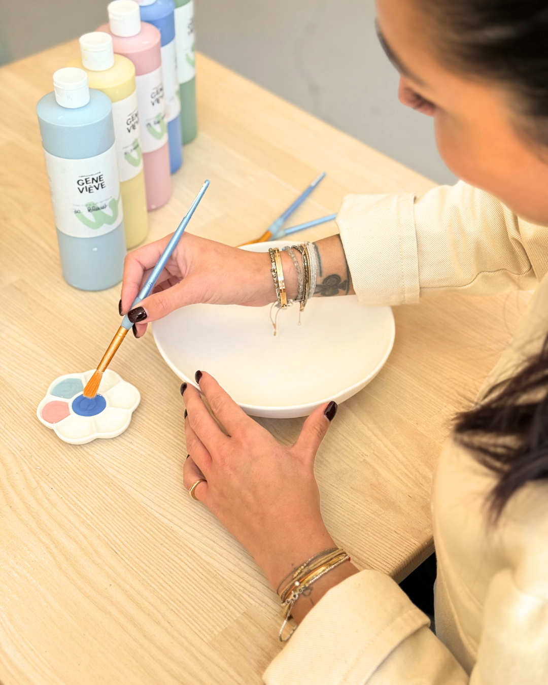 Atelier de peinture sur assiette au Printemps Haussmann 🍋🌞 - Samedi 26/04
