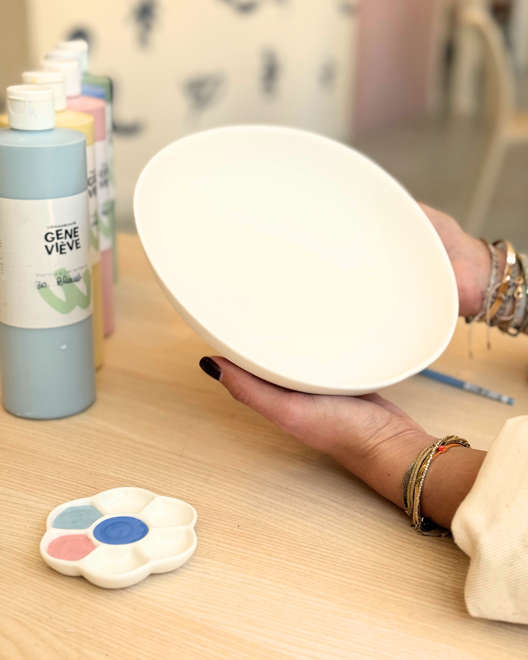Atelier de peinture sur assiette au Printemps Haussmann 🍋🌞 - Samedi 26/04