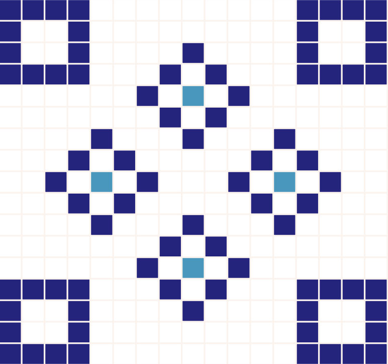 Box dessous de plat en mosaïque