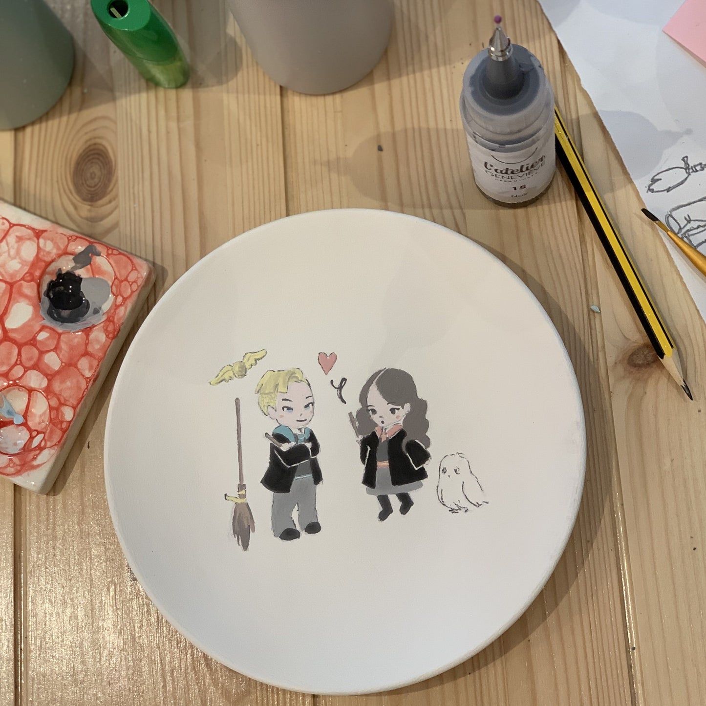 Session peinture sur céramique - Spécial école des sorciers - Paris 17