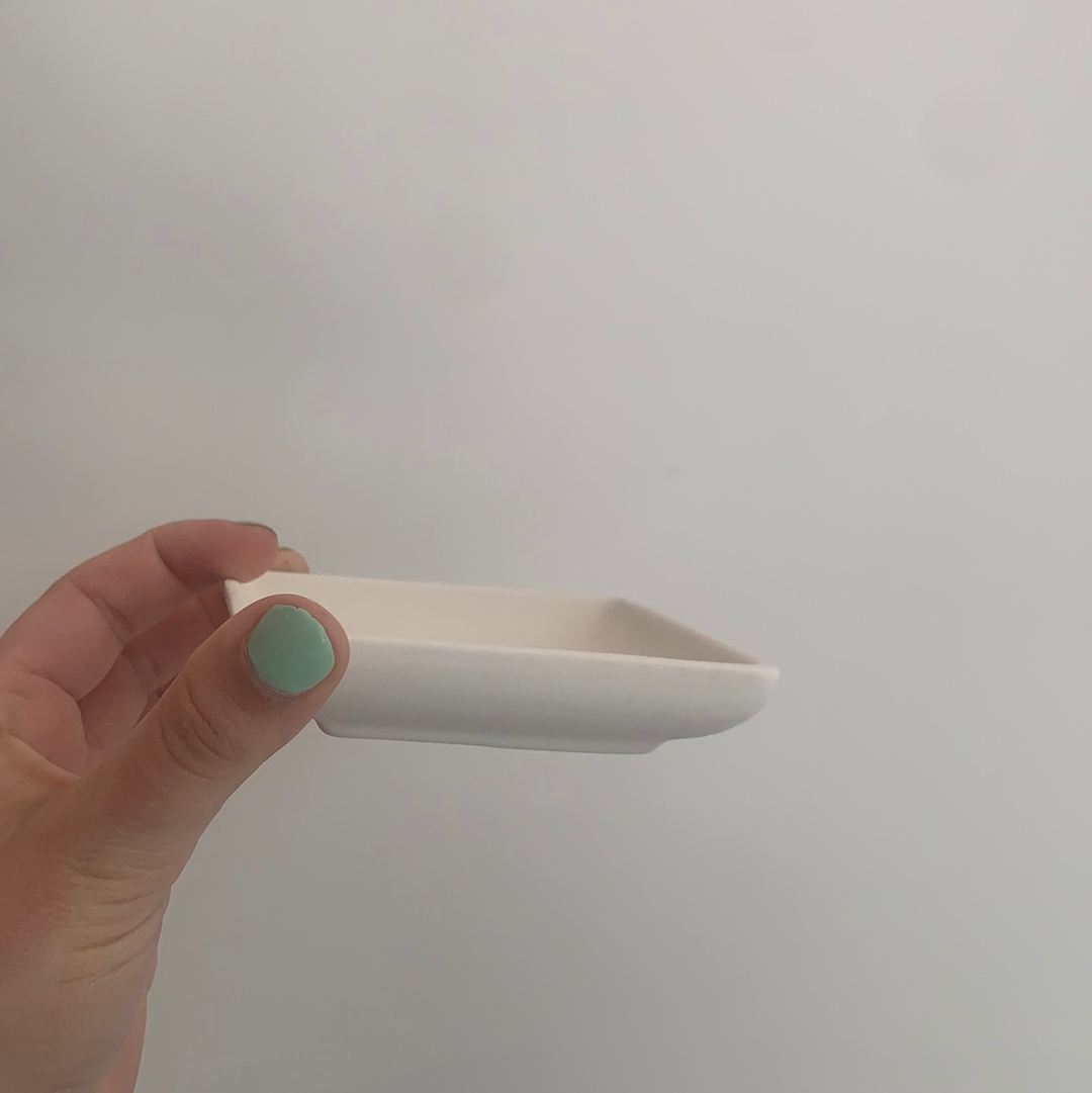 Céramique à décorer - Vide poche carré plat