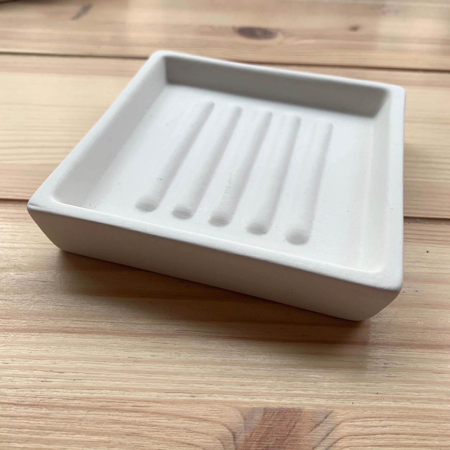 Céramique à décorer - Porte savon carré