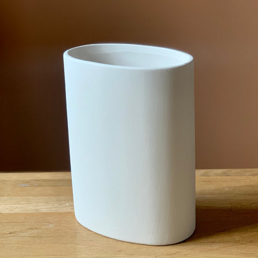 Ceramic to decorate - Elliptical Vase