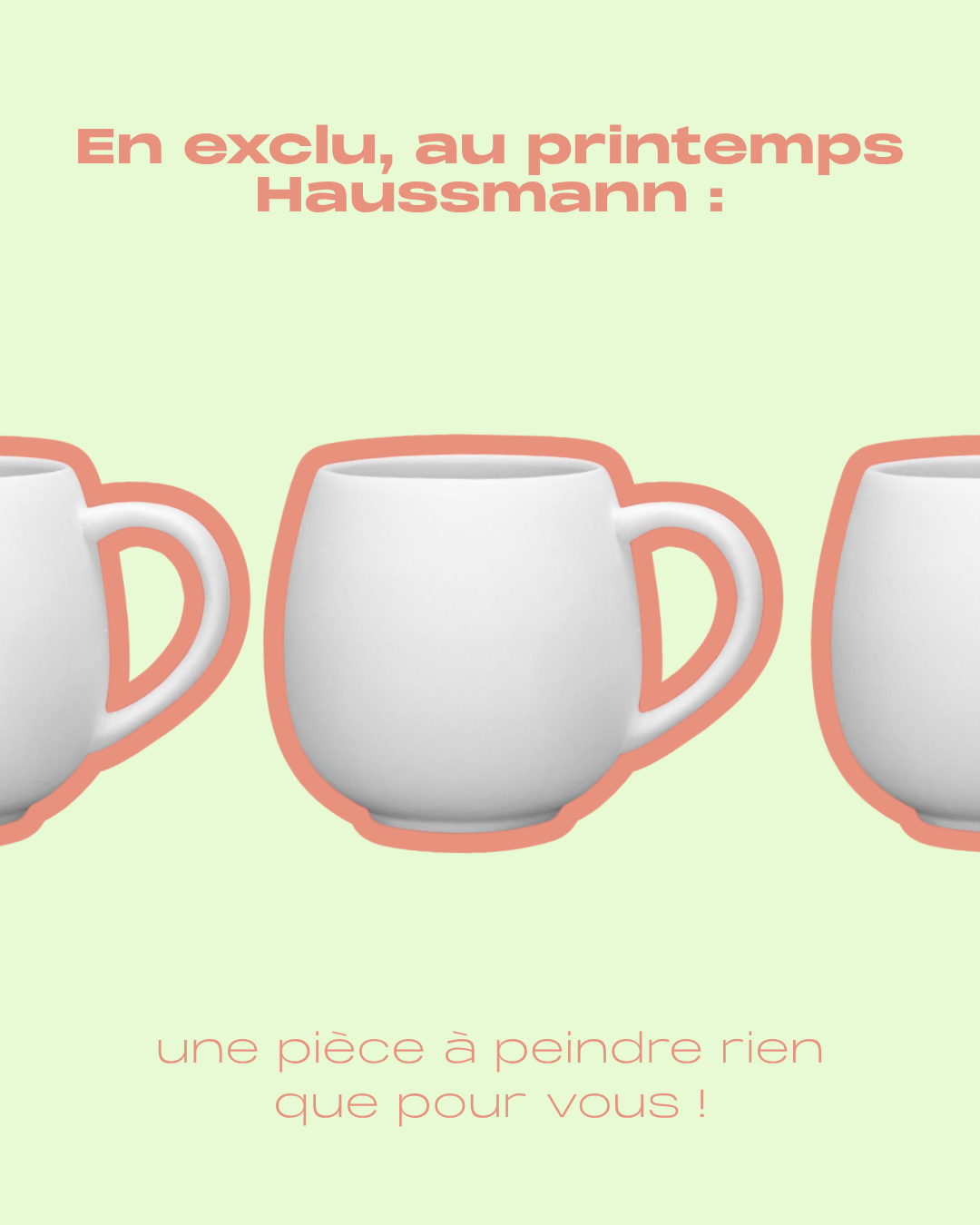 Atelier de peinture sur un mug exclusif au Printemps Haussmann 🌞🎨 - Samedi 20/09