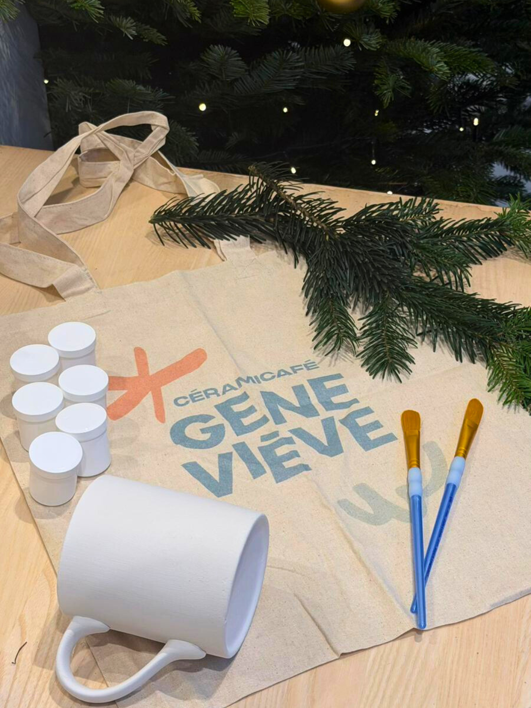 Coffret de Noël - peinture sur céramique (avec cuisson)
