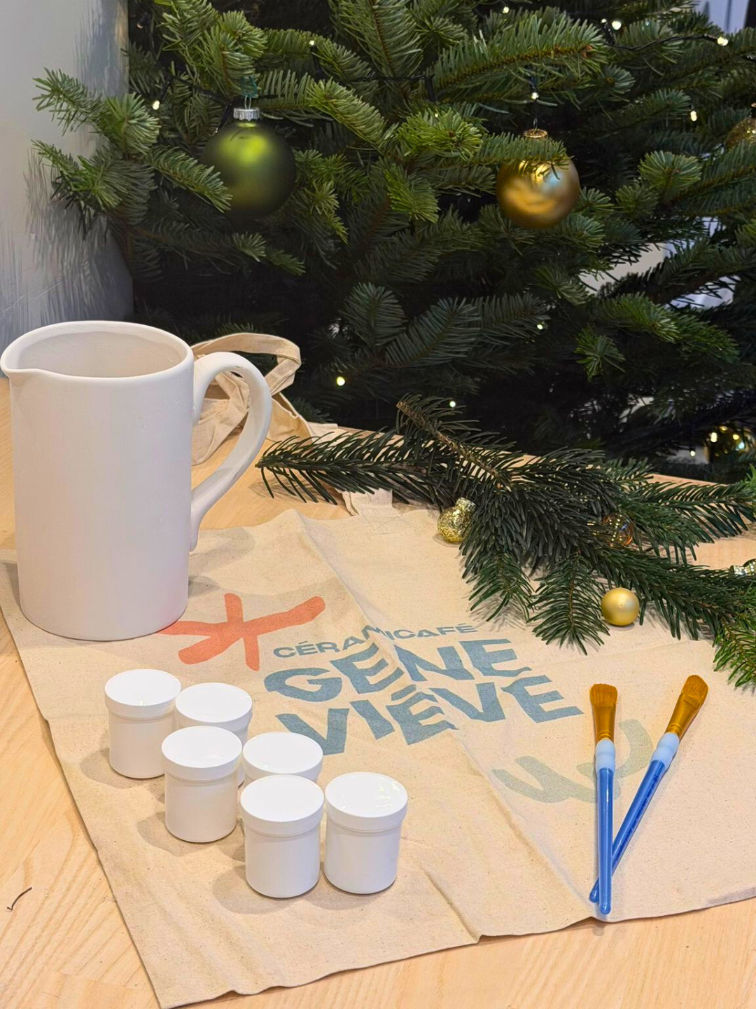Coffret de Noël - peinture sur céramique (avec cuisson)