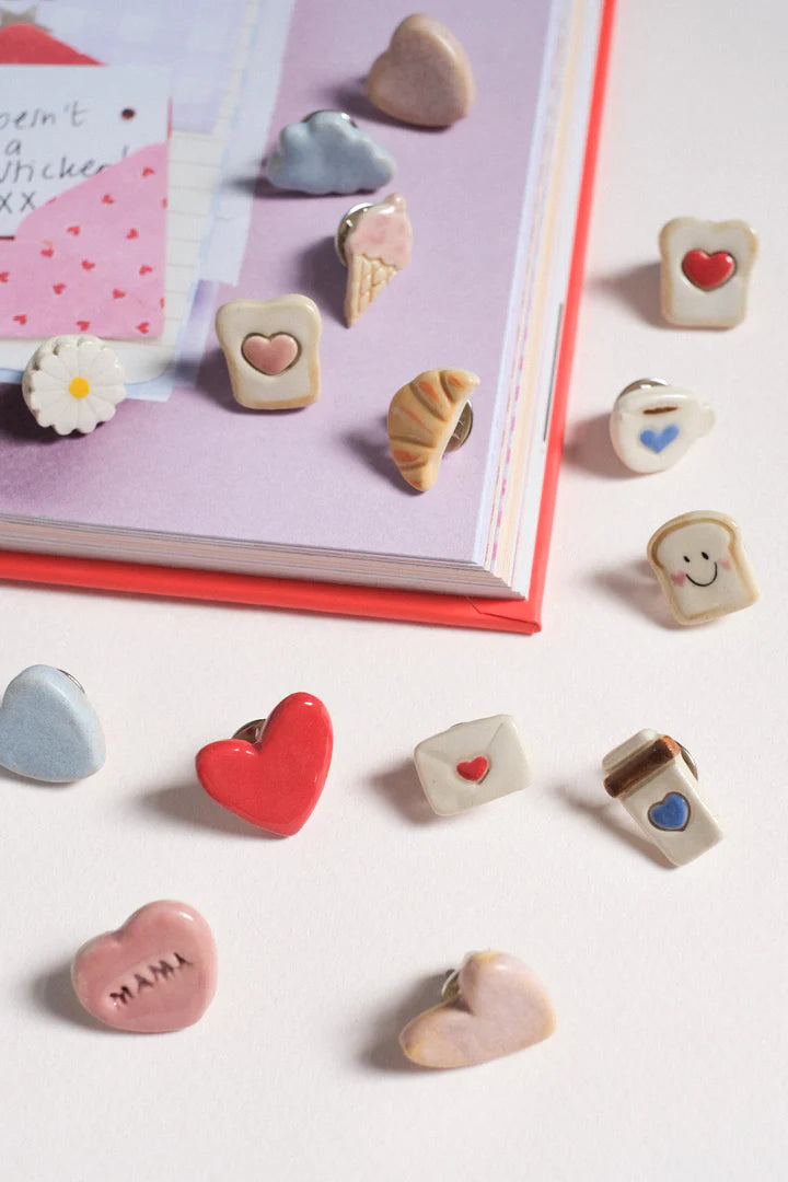 Pin's céramique Bleu Clémentine ✨