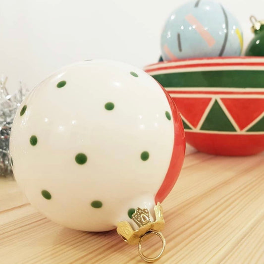Ceramic to decorate - Large Christmas ball 8.5cm